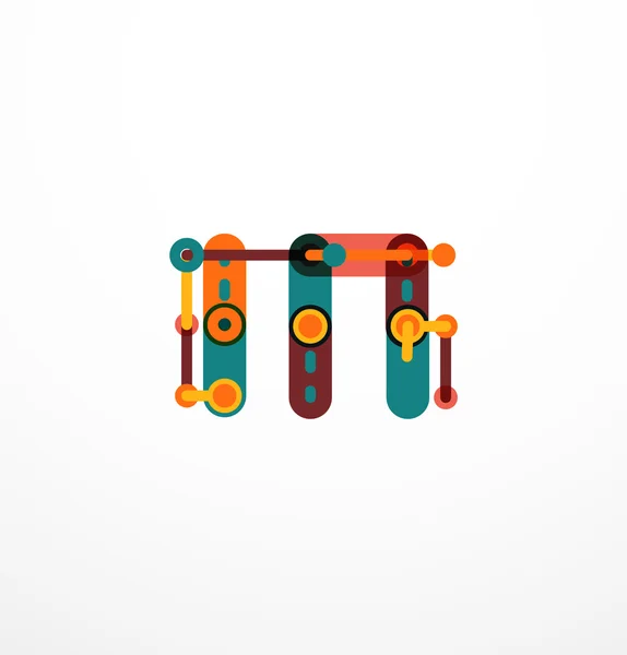 Diseño de línea abstracta letra logo — Vector de stock