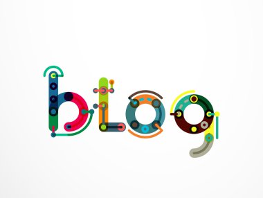 Blog kelime yazı afiş