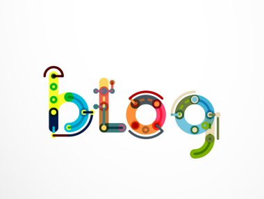 Blog kelime yazı afiş