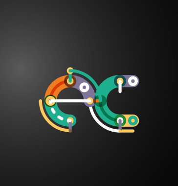 Renkli komik karikatür mektup simgesi