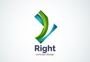 İş şirket ok logo şablonu, doğrudan kavramı