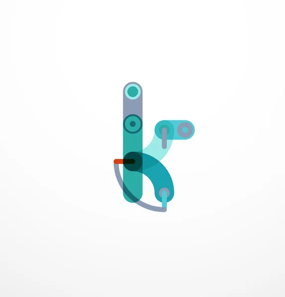 Absztrakt vonal design levél logó — Stock Vector
