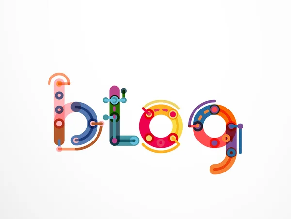 Blog woord belettering banner — Stockvector