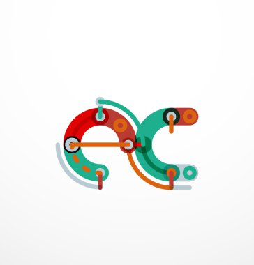 Renkli komik karikatür mektup simgesi