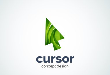 İmleç logo şablonu, fare işaretçisi ve ok kavramı