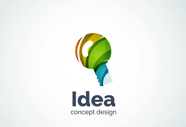 電球のロゴのテンプレート、新しいアイデアは、エネルギーや照明のコンセプト — ストックベクタ