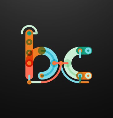 Renkli komik karikatür mektup simgesi