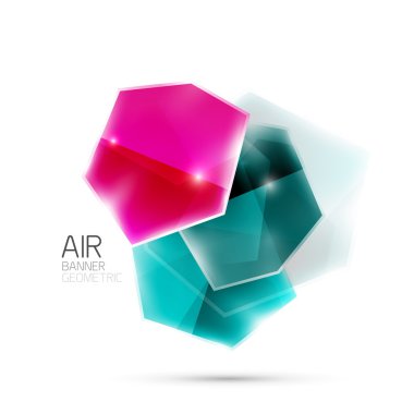 Renkli parlak geometrik levha