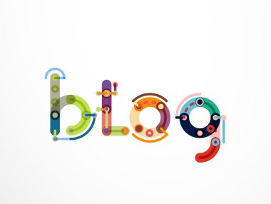 Blog kelime yazı afiş