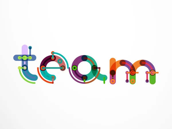 Teamwort Schriftzug Banner — Stockvektor