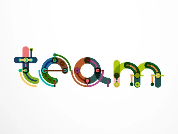 Team word belettering banner — Stockvector