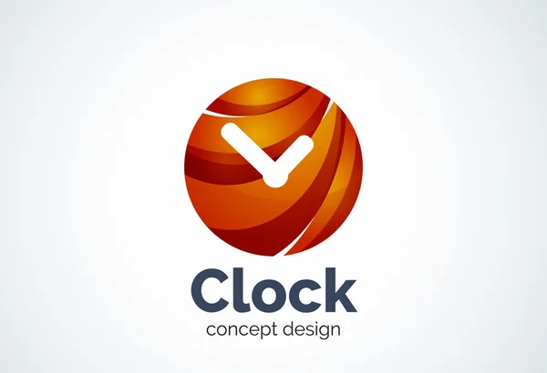 Plantilla de logotipo de reloj, concepto de negocio de gestión de tiempo — Archivo Imágenes Vectoriales