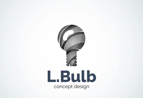 Ampul logo şablonu, yeni fikir, enerji veya aydınlatma konsepti — Stok Vektör