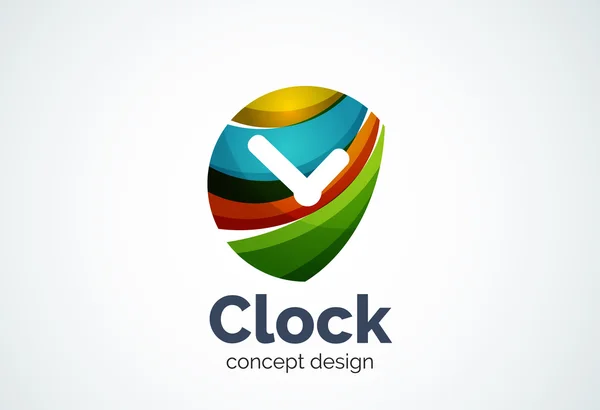 Modelo de logotipo do relógio, conceito de negócio de gerenciamento de tempo — Vetor de Stock