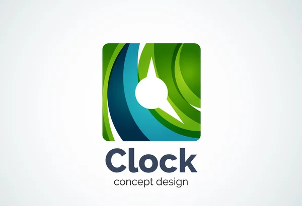 Szablon logo zegar, czas zarządzania koncepcja biznesowa — Wektor stockowy