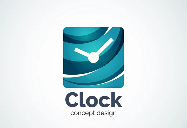 Uhr Logo Vorlage, Zeitmanagement Geschäftskonzept — Stockvektor