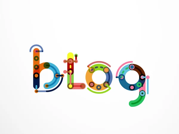 Banner de letras de palabra de blog — Vector de stock