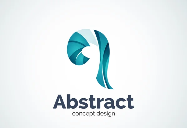 Abstracte swirl logo sjabloon, soepele elegante vorm concept — Stockvector