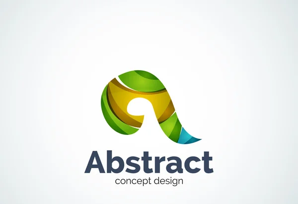 Plantilla abstracta del logotipo del remolino, concepto de forma elegante lisa — Vector de stock