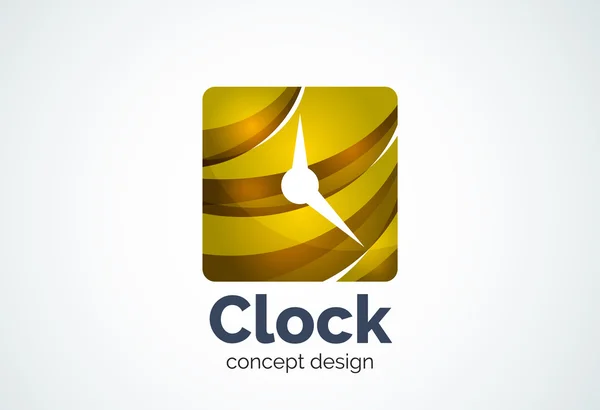 Modèle de logo d'horloge, concept d'entreprise de gestion du temps — Image vectorielle