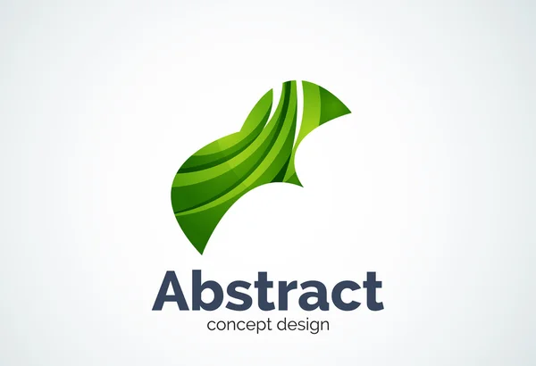 Plantilla de logotipo de onda abstracta, concepto de movimiento suave — Vector de stock