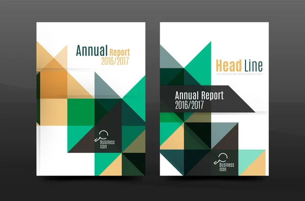 Colorful geometry design annual report a4 cover brochure template layout, magazine, flyer or leaflet booklet — Stock Vector