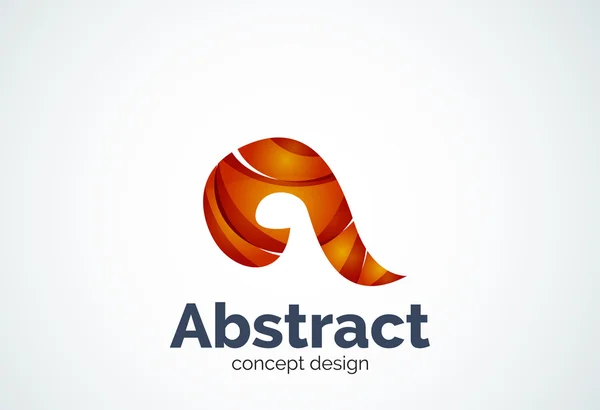 Plantilla abstracta del logotipo del remolino, concepto de forma elegante lisa — Vector de stock