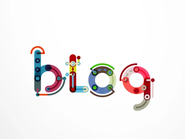 Blog woord belettering banner — Stockvector