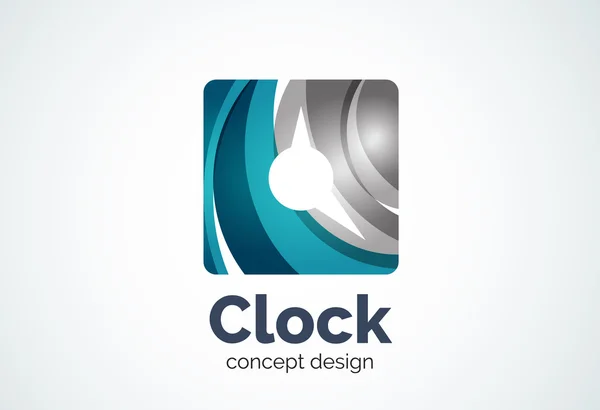 Saat logo şablonu, zaman yönetimi iş kavramı — Stok Vektör