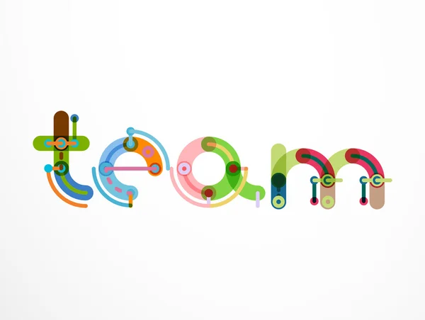 Team word belettering banner — Stockvector