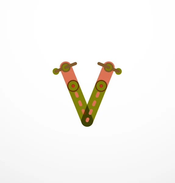 Línea letra diseño — Vector de stock