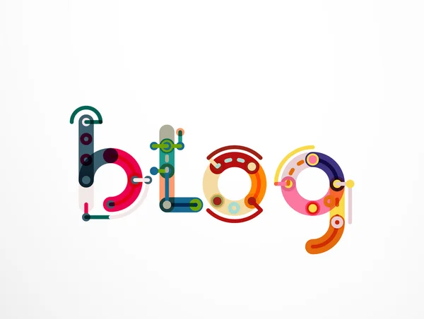 Banner de letras de palabra de blog — Vector de stock