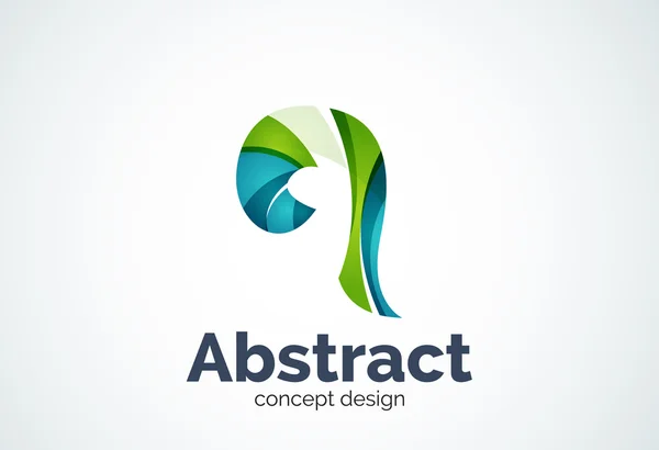 Абстрактный шаблон логотипа вихря, гладкая элегантная концепция формы — стоковый вектор