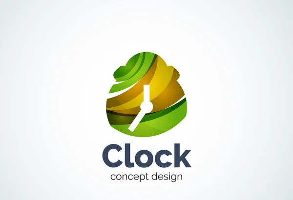 Szablon logo zegar, czas zarządzania koncepcja biznesowa — Wektor stockowy