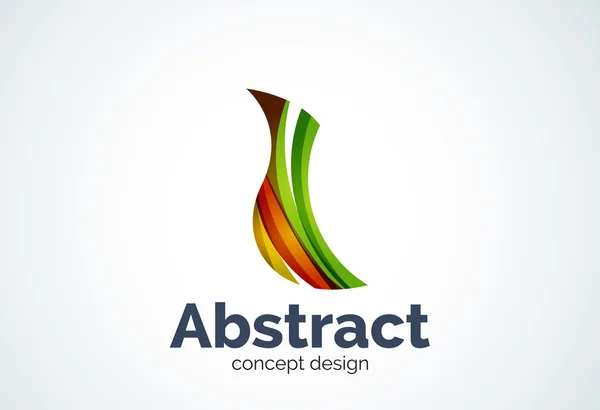 Plantilla de logotipo de onda abstracta, concepto de movimiento suave — Vector de stock