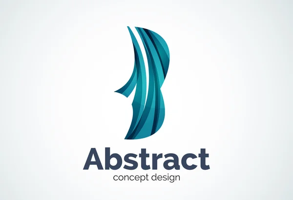 Abstrakte Welle Logo-Vorlage, reibungslose Bewegungskonzept — Stockvektor