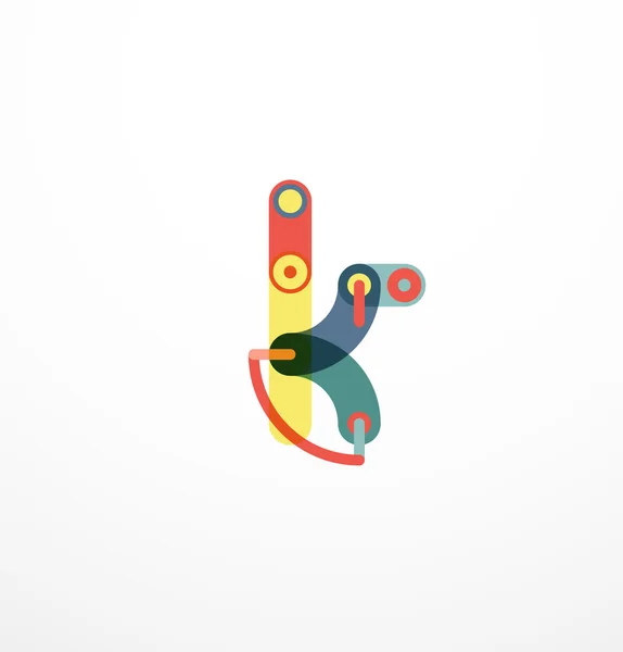 Логотип абстрактної лінії дизайну літери — стоковий вектор