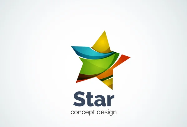 Plantilla de logotipo estrella, calificación o concepto de mejor opción — Archivo Imágenes Vectoriales