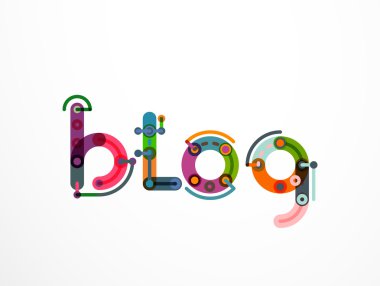 Blog kelime yazı afiş