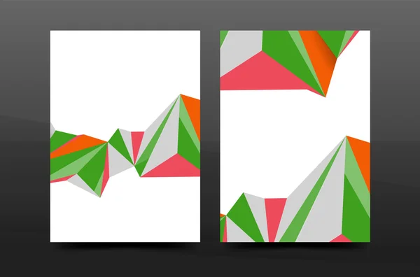 3D-abstrakta geometriska former. Moderna minimal sammansättning. Business årliga rapport omslagsdesign. — Stock vektor