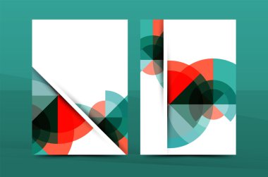 Geometrik mozaik tasarımı, a4 boyutu iş kurumsal yazışma mektup kapak