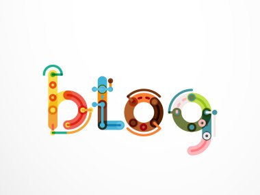 Blog kelime yazı afiş