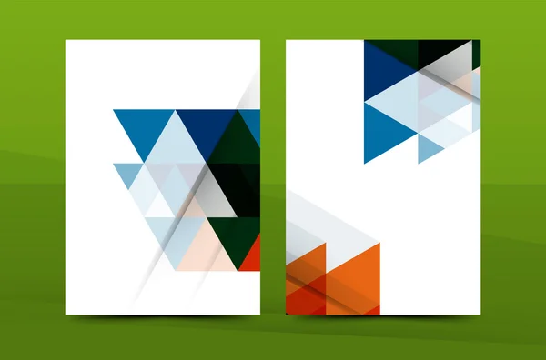 Geometrisches Mosaik-Design, A4 Größe Geschäftskorrespondenz Brief Deckblatt — Stockvektor