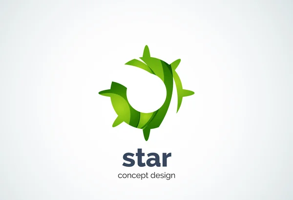 Plantilla de logotipo de Sun, concepto de estrella brillante — Vector de stock