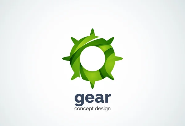Logo şablonu, yüksek teknoloji dijital teknoloji çalışma ve mühendislik kavramı donatımı — Stok Vektör