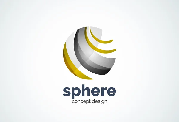 Modèle de logo Sphère, concept global ou mondial — Image vectorielle