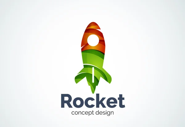 Rocket logo template — Stock Vector