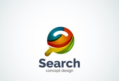 Büyüteç camı logo şablonu