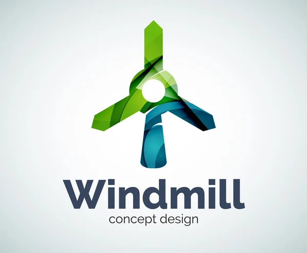 Modelo de logotipo do moinho de vento — Vetor de Stock