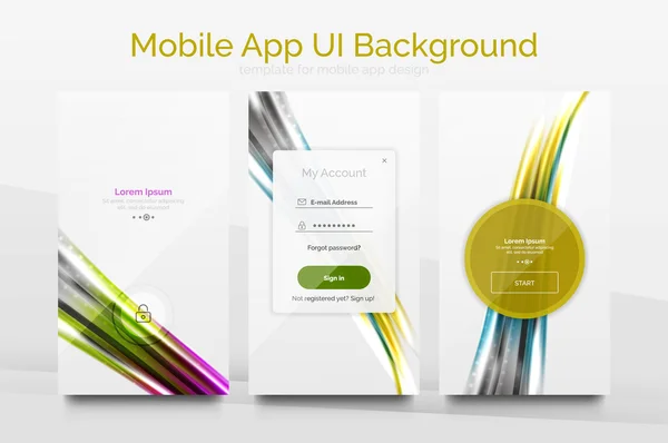 Mobile application interface background design — Stock Vector
